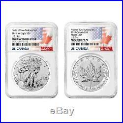 Sale Price 2019 Pride of Two Nations 2-Coin Set NGC PF 70 ER (Two Flags Label)