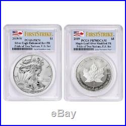 Sale Price 2019 Pride of Two Nations 2-Coin Set PCGS PF 70 FS Two Flags