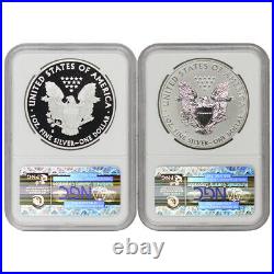 Set of 2 2012-S $1 Silver Eagles NGC PF69 and PF69UCAM Proof Rev PR SF mint coin