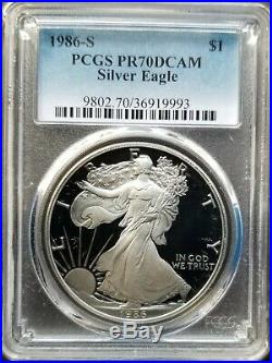 Set of 39 Silver Eagle Coins 1986 2019 Complete Proof Set PR70DCAM PCGS