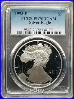 Set of 39 Silver Eagle Coins 1986 2019 Complete Proof Set PR70DCAM PCGS