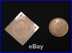 -Set of 6 Hungary 2 & 5 Pengo ARTEX Pattern Proof Restrike Round & Klippe Coins