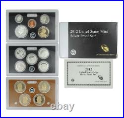 Silver Proof Set 2012 90% Silver Uncirculated 14 Coin Set OGP With COA