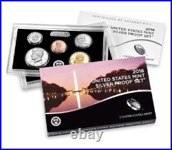 Silver Proof Set 2018 90% Silver Uncirculated 10 Coin Set OGP With COA