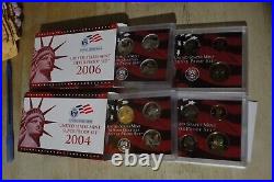 Silver Proof Set Lot (7 Sets) 2004, 2006, 2007, Silver Quarters Only 2004,5,6,8
