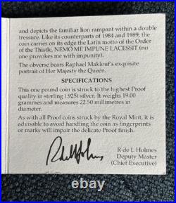 Silver Proof Set Piedforts Flawless Lion & Welsh Dragon 94/95 Rare Low Mint