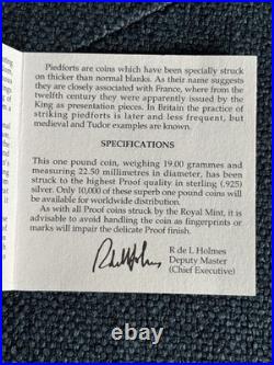 Silver Proof Set Piedforts Flawless Lion & Welsh Dragon 94/95 Rare Low Mint