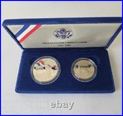 Silver United States Mint 1986 Liberty Coins Set OGP & COA Dollar Silver
