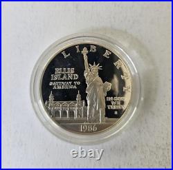 Silver United States Mint 1986 Liberty Coins Set OGP & COA Dollar Silver