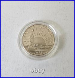 Silver United States Mint 1986 Liberty Coins Set OGP & COA Dollar Silver