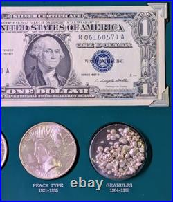 The American Silver Story Elite Collector's Set Morgan Peace Dollars 1957 B