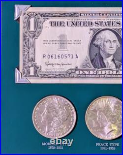 The American Silver Story Elite Collector's Set Morgan Peace Dollars 1957 B