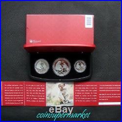 The Australia Lunar Series II 2016 Year of the Monkey Silver Proof 3-Coin Set