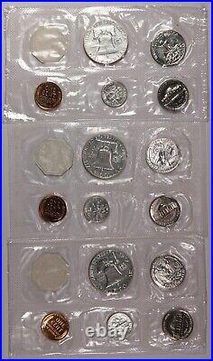 Three (3) 1957 Proof Sets, Superb Gem Proof, 15 Coins, Mint Packaging, Pristine