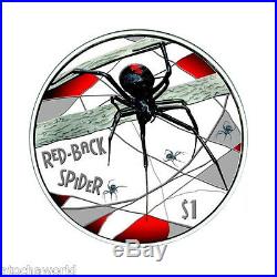 Tuvalu 2006 RED BACK SPIDER Perth Mint. 999 Silver Coin 1oz Deadly and Dangerous