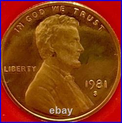 Type 2 Clear S 1981 S 6 Coin Proof Set U. S. Coins