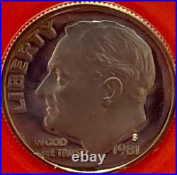 Type 2 Clear S 1981 S 6 Coin Proof Set U. S. Coins