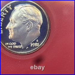 Type 2 Clear S 1981 S 6 Coin Proof Set U. S. Coins