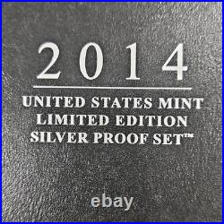 U. S. Mint 2014 Limited Edition Silver Proof Set Toned $1 50C 25C 10CUncirculated