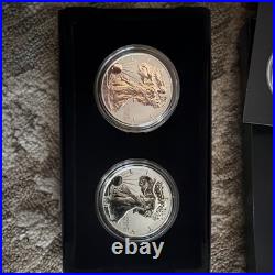 U. S. Mint 2021 American Eagle 1 oz Silver Reverse Proof 2-Coin Set Designer
