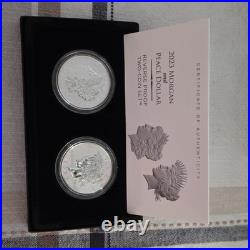 U. S. Mint 2023 Morgan & Peace Dollar Reverse Proof Two-Coin Set $1 Ungraded