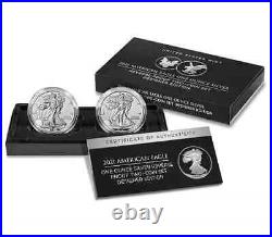 U. S. Mint American Eagle 2021 One Ounce Silver Reverse Proof Two-Coin Set SEALED