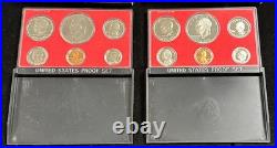 U. S. Mint PROOF Sets 1973-1976, 1984, 1985 Group of 15 with Boxes