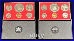 U. S. Mint PROOF Sets 1973-1976, 1984, 1985 Group of 15 with Boxes