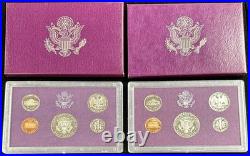 U. S. Mint PROOF Sets 1973-1976, 1984, 1985 Group of 15 with Boxes