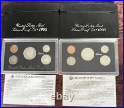 U. S. Mint Silver Proof Coin Sets 1998 Through 2017 &'92,'93,'95,'96 OGP COA U. S. Mint Silver Proof Coin Sets 1998 Through 2017 &'92,'93,'95,'96 OGP COA
