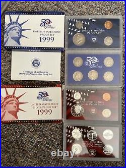 U. S. Mint Silver Proof/Standard Mint Set Lot 99/00/01/02/03/04/05/06/08