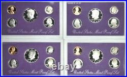 U. S. Proof Sets Lot Of 28 1979-1981, 1985, 1987, 1990, 1992 OGP 4 sets per yr