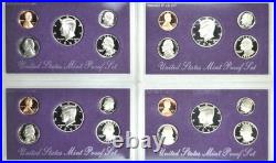 U. S. Proof Sets Lot Of 28 1979-1981, 1985, 1987, 1990, 1992 OGP 4 sets per yr