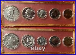 US 1954 P Mint Silver Proof Set of 5 cions in plastic holder US Seller
