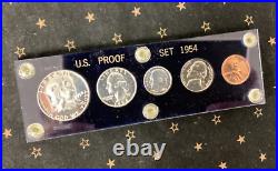 US Coins 1954 Silver Proof Set in Custom, Date-Stamped Holder