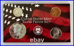 US MINT 1999 2008 Silver Proof Sets with State Quarters, Packaging COA's