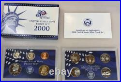 US Mint 10 Annual Proof Sets 1999-2008 OGP Box & COA 109 Coins Estate Sale Lot