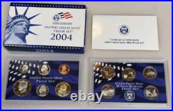 US Mint 10 Annual Proof Sets 1999-2008 OGP Box & COA 109 Coins Estate Sale Lot