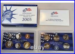 US Mint 10 Annual Proof Sets 1999-2008 OGP Box & COA 109 Coins Estate Sale Lot