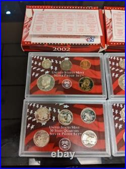 US Mint 2002 Silver Proof Set Lot Of 3 Sets #AG17