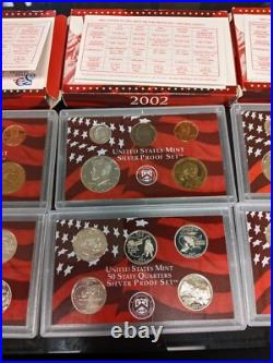 US Mint 2002 Silver Proof Set Lot Of 3 Sets #AG17