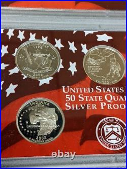 US Mint 2002 Silver Proof Set Lot Of 3 Sets #AG17