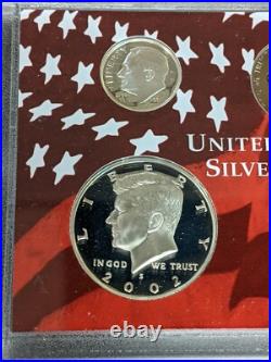 US Mint 2002 Silver Proof Set Lot Of 3 Sets #AG17