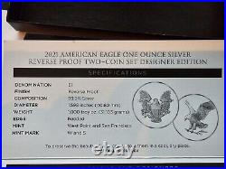US Mint American Eagle 2021 One Ounce Silver Reverse Proof Two-Coin Set