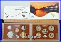 US Mint Clad Proof Sets Mixed Years Lot 2013, 2014, 2015, 2016, 2017 OGP withCOAs
