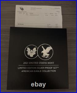 US Mint Limited Edition 2021 Silver Proof Set, American Eagle Collection, 21RCN