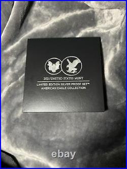 US Mint Limited Edition 2021 Silver Proof Set American Eagle Collection 21RCN