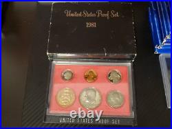 US Mint Proof Coin Sets Lot + Silver Proof Sets (36 Total Sets)