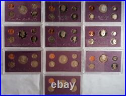 US Mint Proof Set Collection 1968-2002 in PCS America's Finest Coinage Wood Case