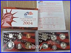 US Mint SILVER Proof Sets Lot of 16 Sets 1999, 2002 thr 2016, CoA's & boxes